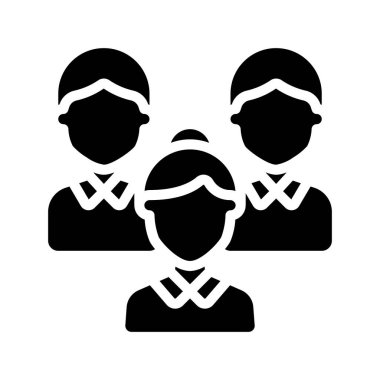 business team web simgesi vektör illüstrasyonu