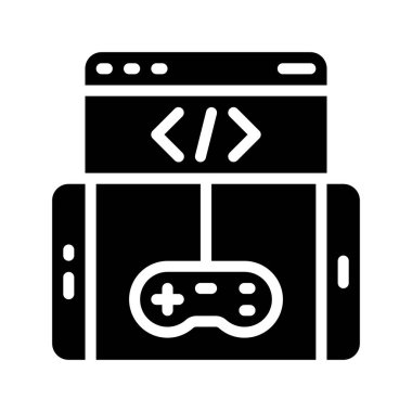 Mobil Uygulama Geliştirme simgesi, vektör illüstrasyonu 