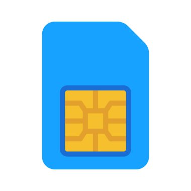 Modern simge Sim Kart 'ın vektör illüstrasyonu