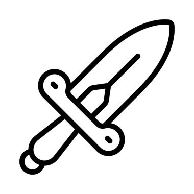 Hançer ağ simgesi vektör çizimi