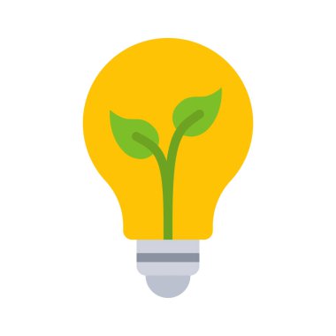 Yenilikçi Enerji Çözümleri web simgesi, vektör illüstrasyonu                     