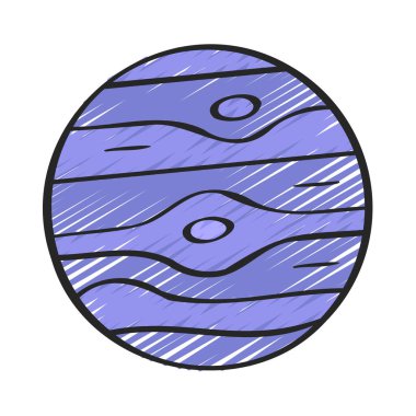 Gezegen web simgesi vektör illüstrasyonu