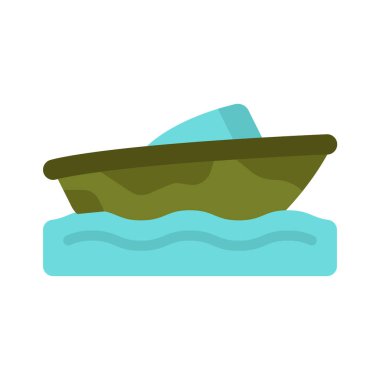  Tekne simgesi, basit vektör çizim