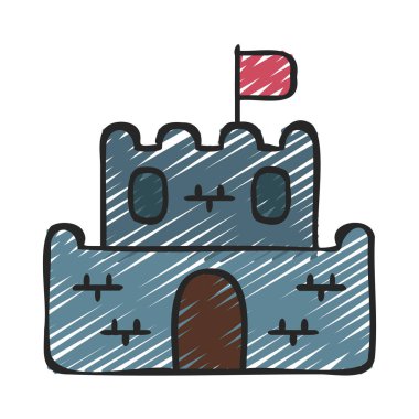 Kale simgesi. Vektör çizim 