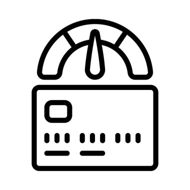 Kredi Puanı web simgesi vektör çizimi