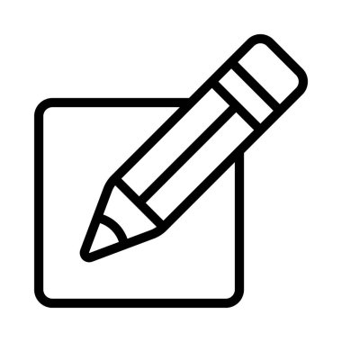 Beyaz arkaplanda kalem simgesi çizimi 