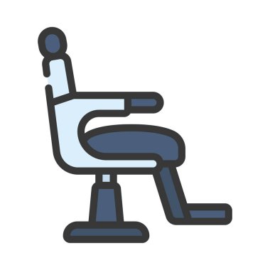 Berber Sandalyesi Web simgesi vektör illüstrasyonu