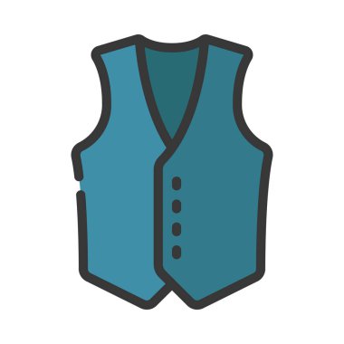 Yelek Simgesi Basit Vektör İllüstrasyonu