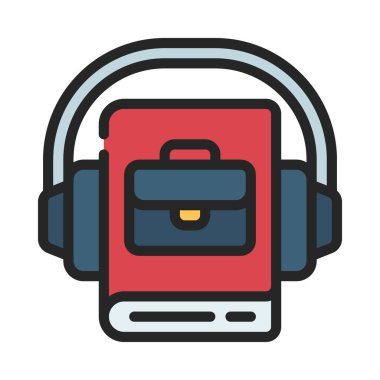 Business Audio Book web sitesi vektör illüstrasyonu