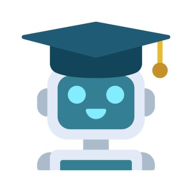 Makine Öğrenme simgesi, vektör illüstrasyonu                   