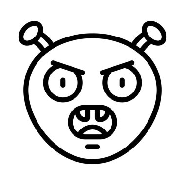 Sürpriz Sinirli Web simgesi vektör illüstrasyonu