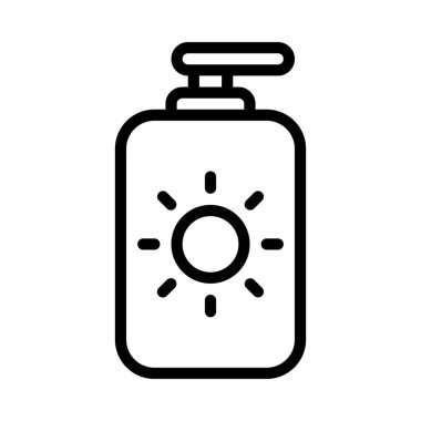 Güneş Kremi simgesinin vektör illüstrasyonu 