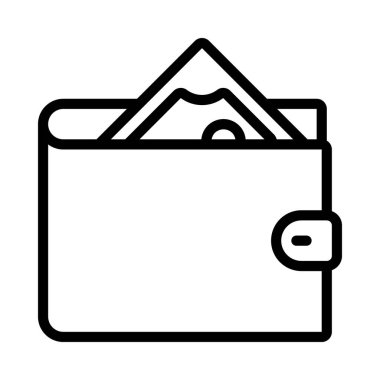 wallet icon, vector illustration simple design