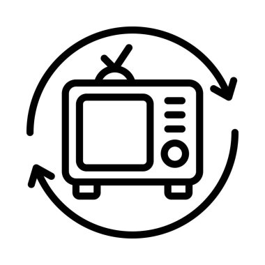 Geri dönüşümlü Teknoloji simgesi vektör illüstrasyon tasarımı