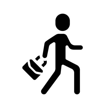 İş adamı yürüyen web simgesi vektör illüstrasyonuName