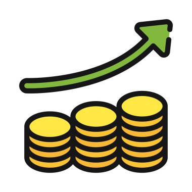 Para Yığını Web simgesi vektör çizimi