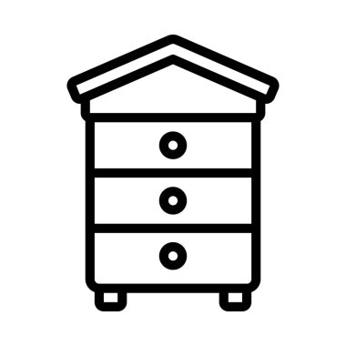 Arı Koruyucusu Kovan Ağı ikon vektör çizimi