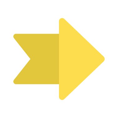 Beyaz arkaplanda ok Banner simgesinin vektör illüstrasyonu 