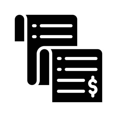 Gider Raporu Web simgesi düz tasarım, vektör illüstrasyonu