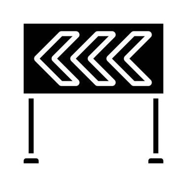 Sol Oklar Web simgesi vektör illüstrasyonunu imzala