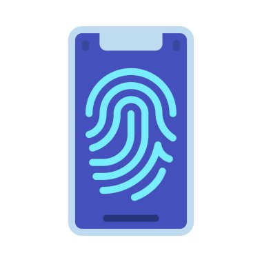 Başparmak Yazdırma, güvenlik kavramı konsepti vektör illüstrasyonu 