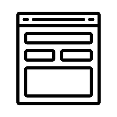 Web sitesi simgesi, vektör illüstrasyonu basit tasarım