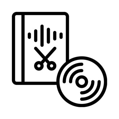 Müzik Düzenleme Yazılım simgesi, vektör illüstrasyonu basit tasarım