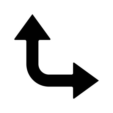 Sağ Yukarı Ok web simgesi vektör illüstrasyonu