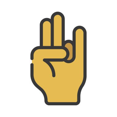 İndeks Parmak Aşağı El, vektör çizimi 