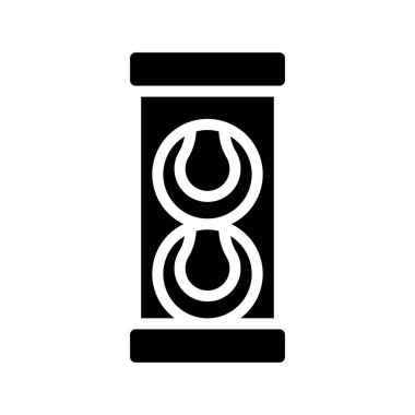 Tenis Balosu Simgesi Basit Vektör İllüstrasyonu