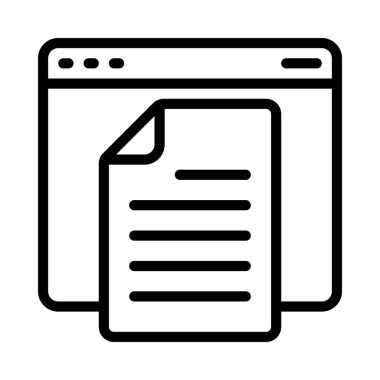 Web Sitesi Kopyalama simgesi, vektör illüstrasyonu