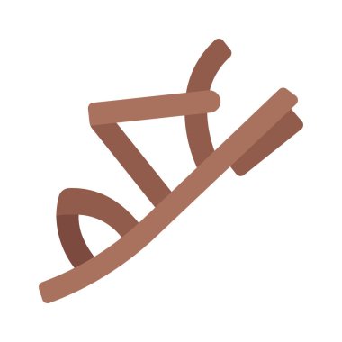 Kadınların Sandal Simgesi Basit Vektör İllüstrasyonu