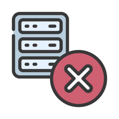 sunucu web simgesi vektör illüstrasyonu