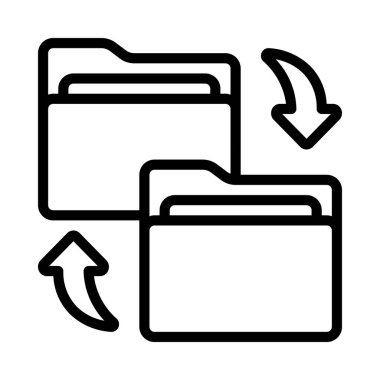 Dizin simgesini transfer et, vektör illüstrasyonu 