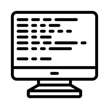 Bilgisayar simgesi, vektör illüstrasyonu üzerine programlama 