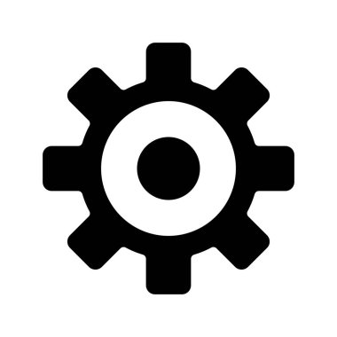 Cog web simgesi düz tasarım, vektör illüstrasyonu                                                  