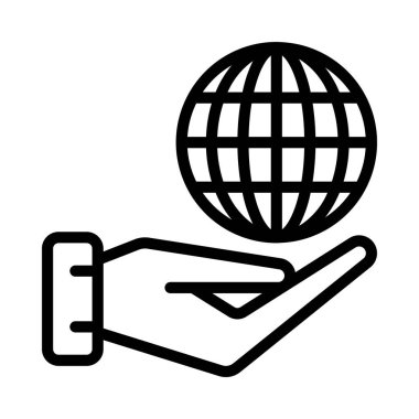 İnternet web simgesi vektör illüstrasyonunu ver