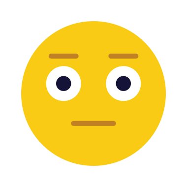 Orta Emoji Geribildirim simgesi tasarım vektörü çizimi 