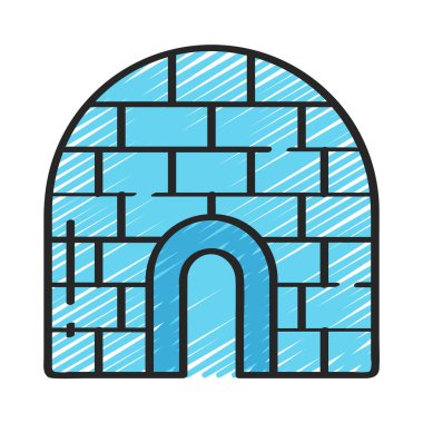 igloo web simgesi vektör illüstrasyonu
