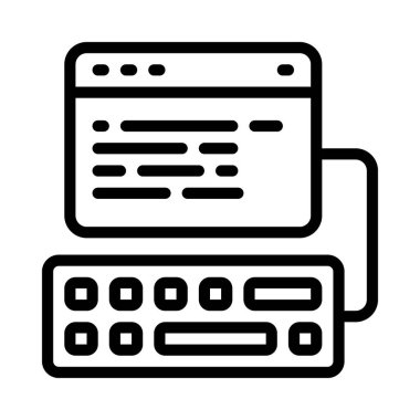 Kod Web simgesi vektör illüstrasyonunu yaz