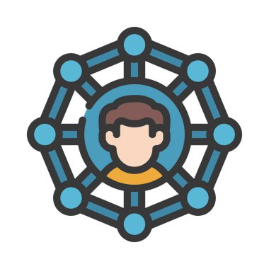 ağ simgesi, vektör illüstrasyonu basit tasarım