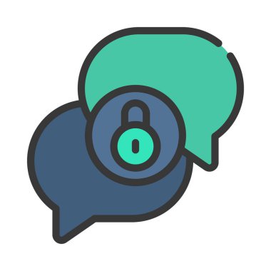 Güvenli İletiler web simgesi vektör illüstrasyonunu