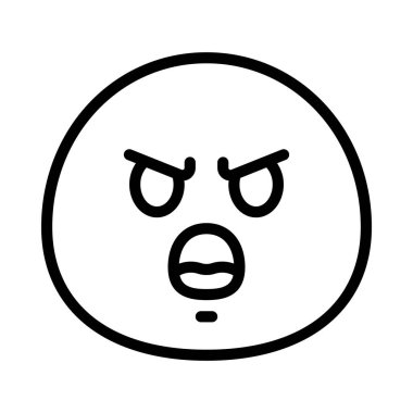 Sürpriz Sinirli Web simgesi vektör illüstrasyonu