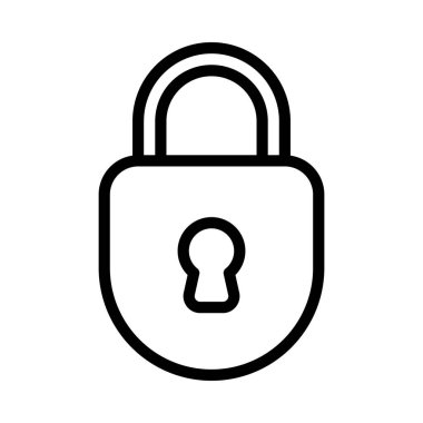lock icon, vector illustration simple design
