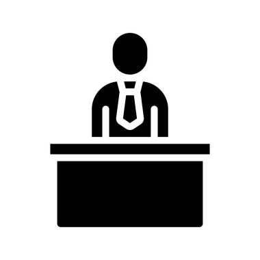 İş Kişi Çalışan Web simgesi vektör çizimi