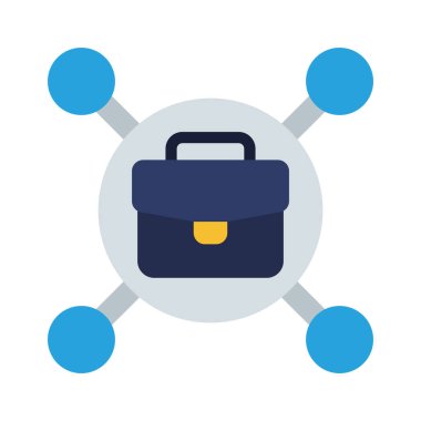 Dış kaynak ağ simgesi vektör illüstrasyonunda çalış