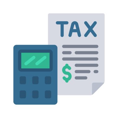 Vergi simgesi vektör illüstrasyonu 