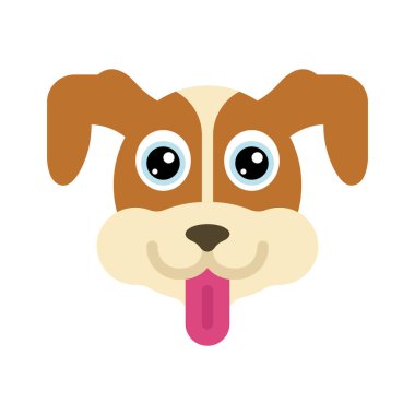 köpek hayvan ikonu vektör illüstrasyonu 