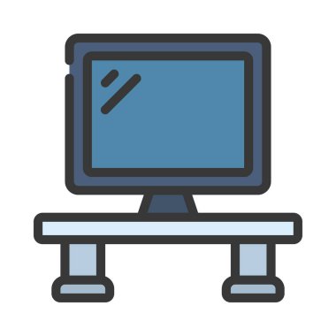 Web simgesi düz tasarım, vektör illüstrasyonunu izle