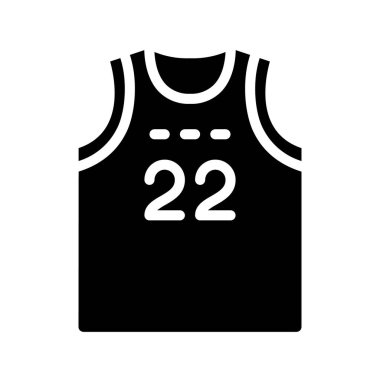 Basketbol Vest web simgesi vektör illüstrasyonu